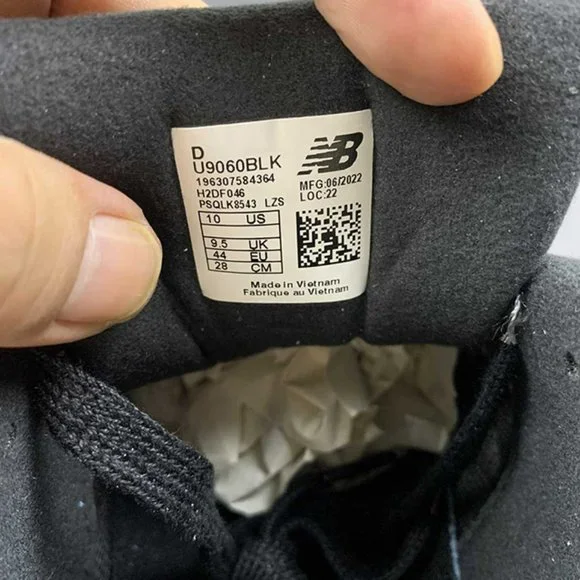 New Balance 9060 Black Castlerock Grey Sneakers